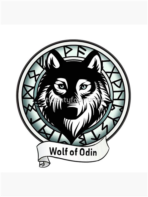 Wolf Of Odin Throw Pillow By Twentyfourrunes Redbubble