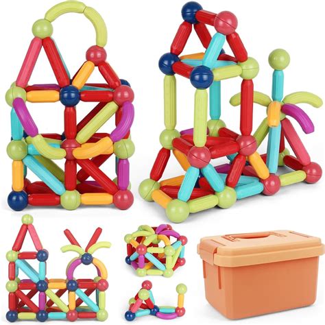Fun And Educational Magnetic Building Stick Montessori Preschool Kids