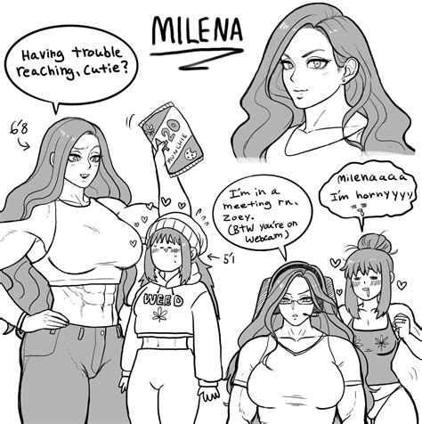 Cheekie On Twitter I Did A Doodle Of My Oc Zoey’s Big Wife Milena