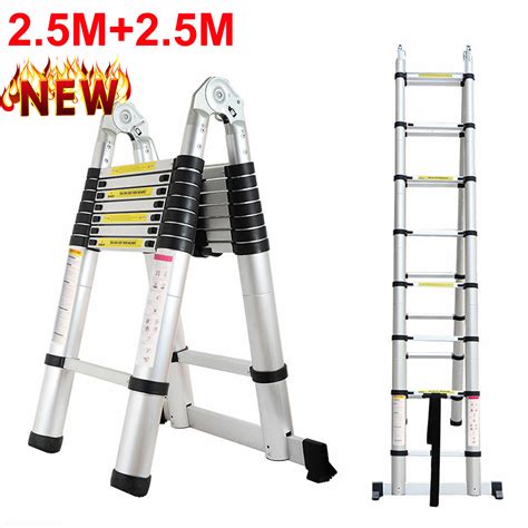 Heavy Duty 5m Multipurpose Folding Telescopic Ladder Aluminum A Frame