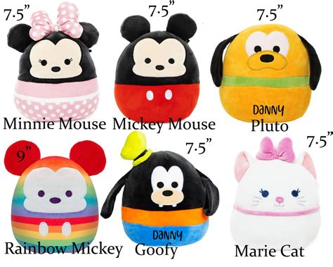 Disney Squishmallows Mickey And Minnie Mouse Pair Plush