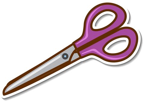 A Purple Scissor Sticker On White Background 2953004 Vector Art At Vecteezy