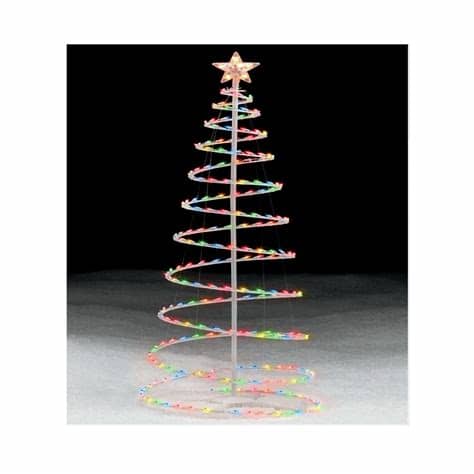 This list covers everything you might need, from the tree to the santa plates stashed in the view image. Trim A Home® 6' Multicolor Lighted Spiral Christmas Tree