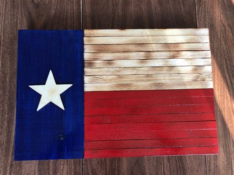 Small 18 X 12 Texas Flag Wooden Texas Rusty Etsy