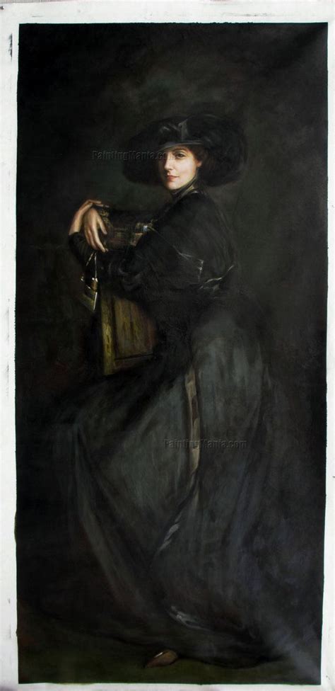 The Lady In Black Mrs Trevor Sir John Lavery Oil Painting Etsy