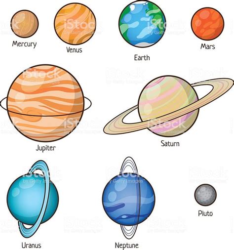 Vetores De Conjunto De Planetas Do Sistema Solar E Mais Planetas