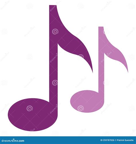 Two Music Notes Icon Stock Vector Illustration Of Music 259787026