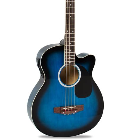 Best Choice Products 22 Fret Full Size Acoustic Electric Bass Guitar W