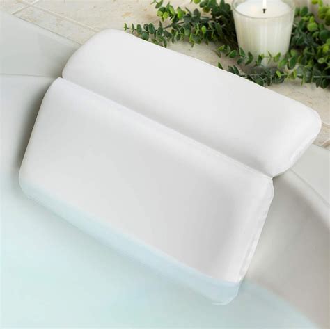 Cosmonic Bath Pillow Bathtub Spa Pillow Powerful Suction Cups Bath Cushion For Tub Neck And