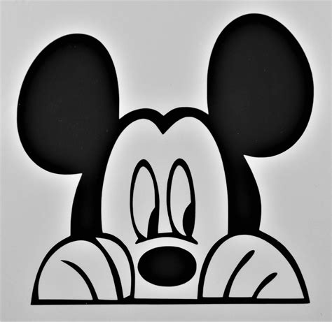 Mickey And Minnie Mouse Peeking Vinyl Decal J And J Design Studio