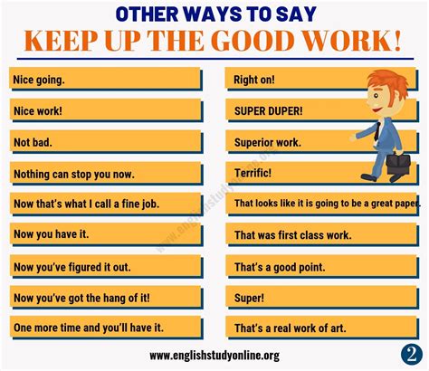 153 Interesting Ways To Say Keep Up The Good Work In English