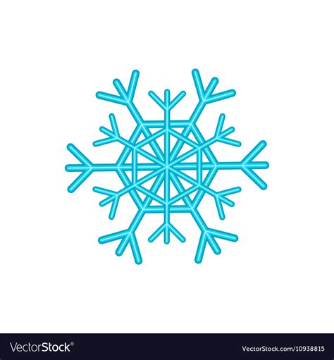 Snowflake Icon Cartoon Style Royalty Free Vector Image