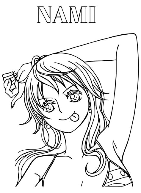 Color Page Nami One Piece Nami Coloring Pages Coloring Pages For