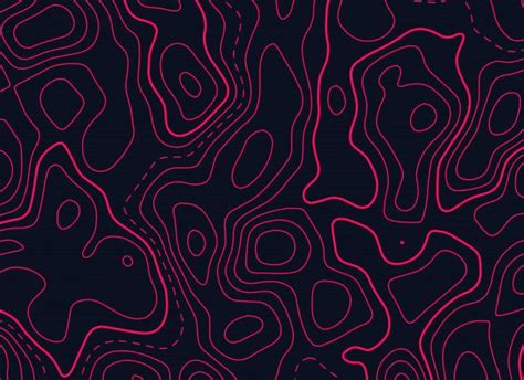 Free Vector Topographic Map Design In Red Color Topographic Map