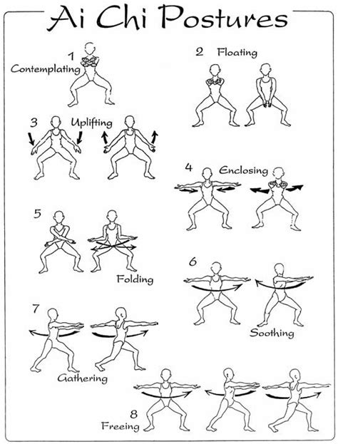 Ai Chi Postures Tai Chi Exercise Tai Chi Tai Chi For Beginners