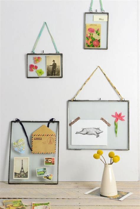 Art In An Instant 12 Quick Ideas Using Floating Glass Frames Double Sided Picture Frame