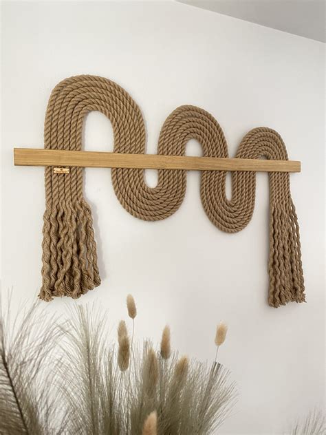 Wall Rope Art Natural Color Oliviafiberart