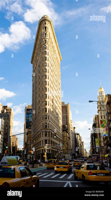 Flatiron Building At 23rd Road Intersection Of Broadway And Fifth