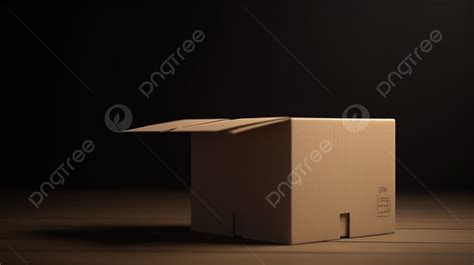 Empty Space Concept Of Delivering Goods 3d Rendered Cardboard Box