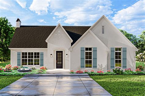 Small wooden cottages are a great place to relax, forget the. One-Story French Country Cottage with Vaulted Ceiling - 62158V | Architectural Designs - House Plans