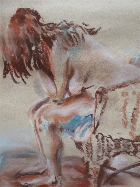 Antiques Atlas Pastel Sitting Nude Artist Philip Horton