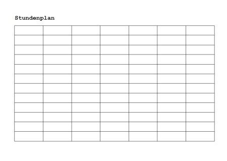 Todo listen, geburtstagslisten, stundenpläne, kalender und mehr. Stundenplan Vorlage für Word kostenlos