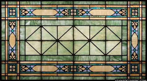 Stained Glass Transom Windows Green And Blue Transom Panel 5372 Stained Glass Designs