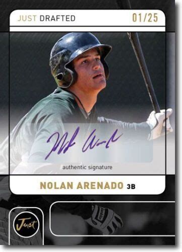 Nolan Arenado 2011 Just Drafted Rookie Autograph Black Auto Rc 25 Ebay