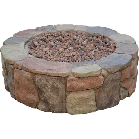 Bond Petra 36 In Round Faux Stone Fire Pit Sw Collins