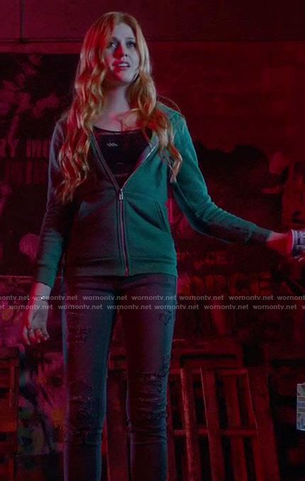 Wornontv Clarys Grey Jeans On Shadowhunters Katherine Mcnamara Clothes And Wardrobe From Tv