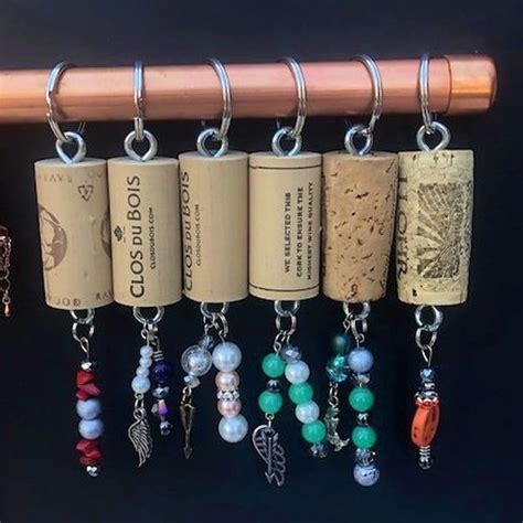 Wine Cork Keychains House Warming T Wine Lover Quirky Etsy Sweden