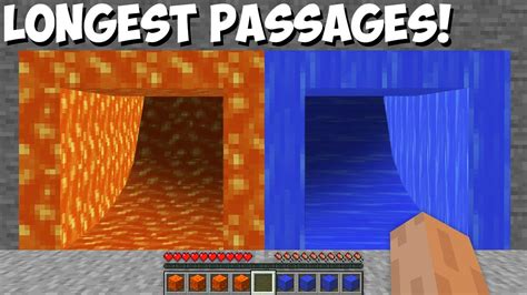 This Longest Passage Leads To Secret Lava And Water Places In Minecraft