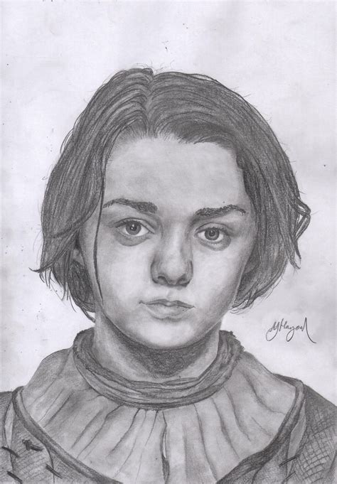 Maisie Williams Drawing Pencil Sketch Colorful Realistic Art Images
