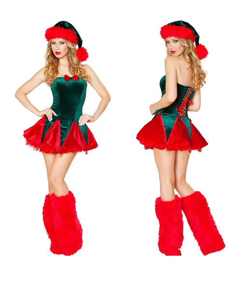 buy 2016 hot women s good quality sexy costume candy cane cutie naughty elf