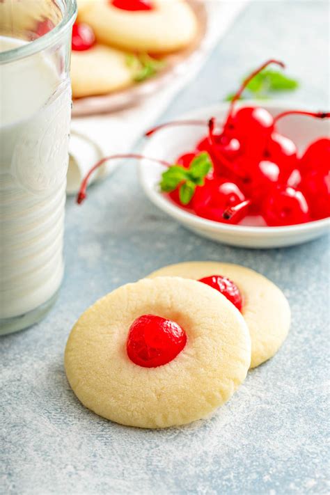 Cherry Almond Whipped Shortbread Cookies The Novice Chef