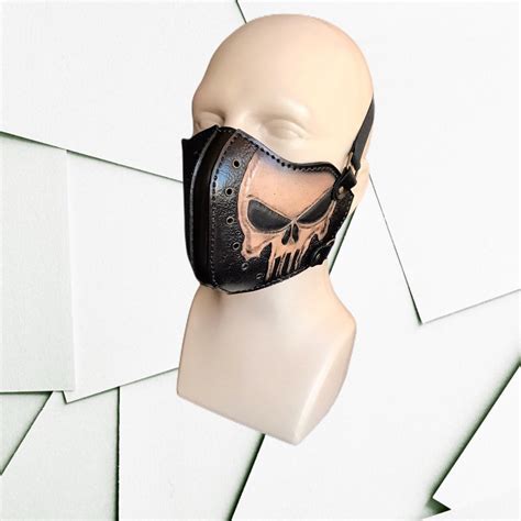 Leather Motorcycle Mask Skull Mask Custom Leather Mask Etsy
