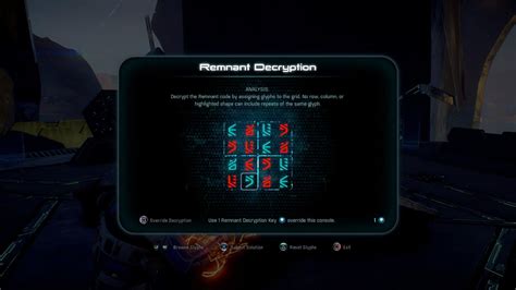 Mass Effect Andromeda Guide How To Solve Remnant Decryption Puzzles