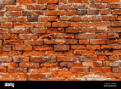 An Old Red Brick Wall Background Stock Photo Alamy