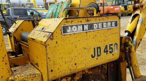 John Deere 450 Tracked Crawler Loader For Sale W Backhoe Attachment