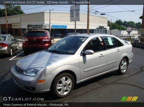 Cd Silver Metallic 2006 Ford Focus Zx4 St Sedan Charcoalred