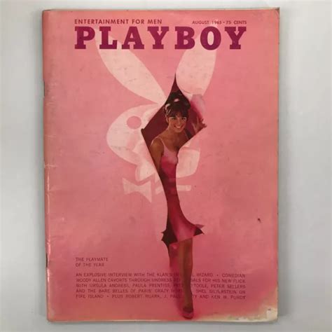 PLAYBOY MAGAZINE AUGUST 1965 Lannie Balcom VARGAS GIRL Hard To Find 22