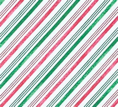 Red And Green Christmas Stripes On White Fabric Candy Cane Etsy