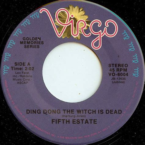 The Fifth Estate Ding Dong The Witch Is Dead Rub A Dub Vinyl