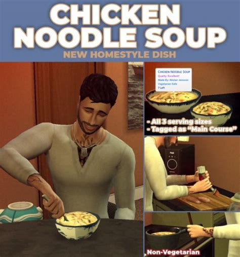 Most Downloaded Chicken Noodle Soup Custom Recipe By Mod The Sims 4