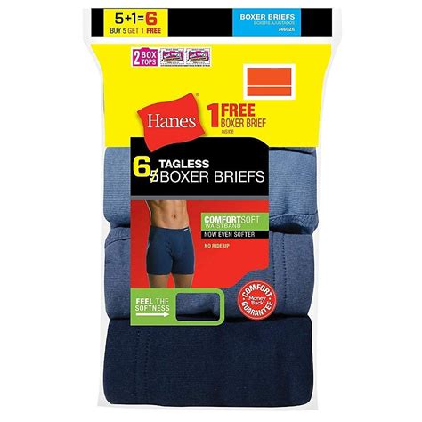Hanes Men S Boxer Briefs 6 Pack Or 12 Pack With Comfort Flex Waistband