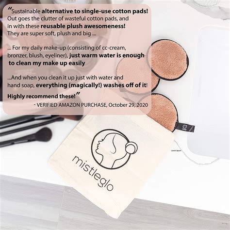 Wholesale Mistleglo Reusable Makeup Remover Pads All Skin Types Luxury Microfiber Makeup