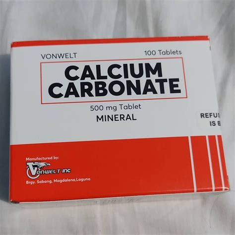 Calcium Carbonate 500mg 100 Tablets Shopee Philippines