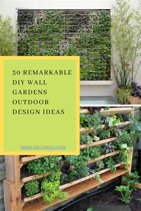 31 Incredible Diy Wall Gardens Outdoor Design Ideas Outdoor Gardens