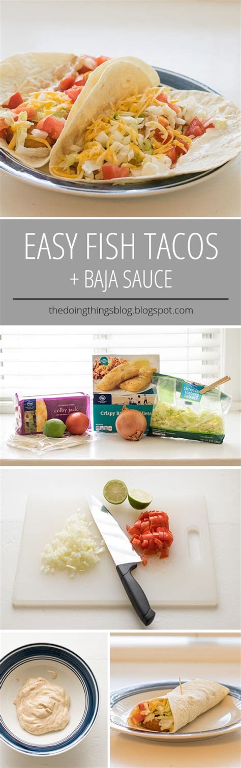 The Doing Things Blog Easy Fish Tacos Baja Sauce
