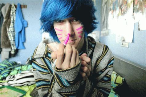 With tenor, maker of gif keyboard, add popular scene boy blue hair animated gifs to your conversations. cute emo boy with blue hair | We Heart It | cute, blue ...